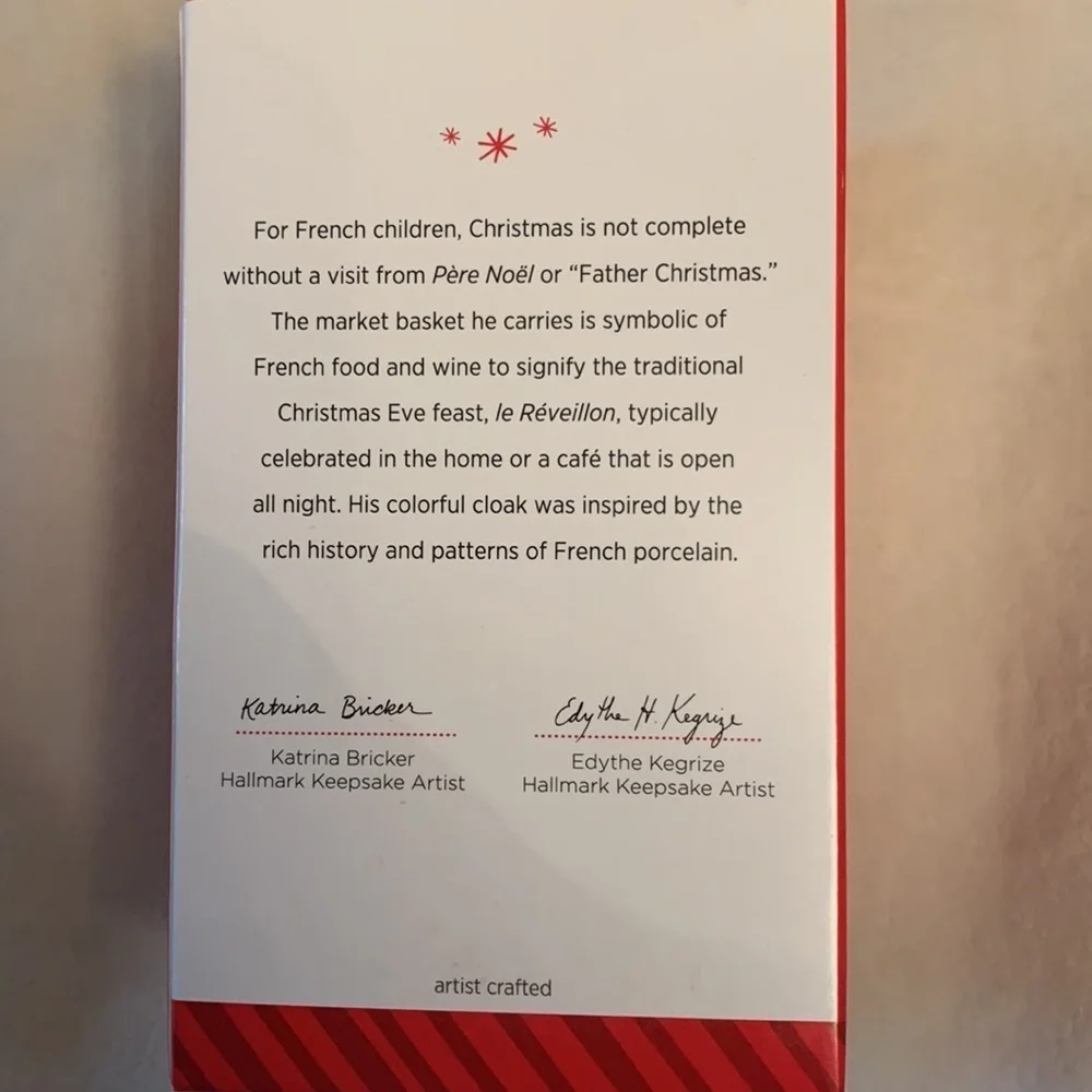 Hallmark keepsake Santa’s around the world FRANCE NIB ornament 2014